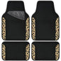 CAR PASS Waterproof Universal Fit Car Floor Mats, Leopard Print Car Mats Fit for SUV,Vans,sedans, Trucks,Set of 4pcs Car Carpet with Driver Heel Pad and Nibs Backing,for Cute Women Girl Brown Leopard - color: Leopard Print
