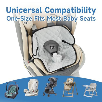 2 Pack Car Potty Training Seat Protector, Waterproof Toddler Car Seat Potty Training Cover, Piddle Pads & Liners for Baby Stroller, Booster & Travel,Non-Slip Pee Protector for Carseat (Grey)