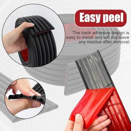 Garage Wall Protector for Car Doors – Impact-Absorbing, Scratch & Dent Guard, Easy Install for Garage Walls，2.75in x 9.84ft