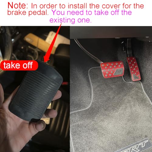 Aluminum Alloy Pedal Cover for Jeep Grand Cherokee 2011-2024 2025 Dodge Durango 2011-2024 2025 No Drilling Aluminum Brake and Accelerator Pedal Covers 2PCS(Silver) - color: Silver