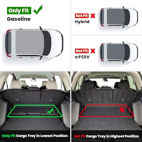 LASFIT Full Set Floor Mats for Honda CR-V 2026 2025 2024 2023 Gasoline (NOT for Hybrid), All Weather TPE Custom Fit Floor Liners 1st & 2nd Row & Seat Back Mat & Cargo Mat (Lower Position) - style: 1）For Honda CR-V | 2023-2026 | Full Set with Seat Back Mat
