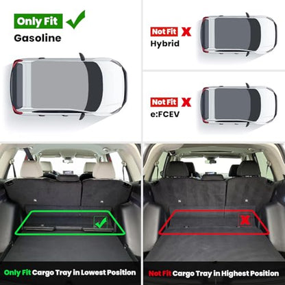 LASFIT Full Set Floor Mats for Honda CR-V 2026 2025 2024 2023 Gasoline (NOT for Hybrid), All Weather TPE Custom Fit Floor Liners 1st & 2nd Row & Seat Back Mat & Cargo Mat (Lower Position) - style: 1）For Honda CR-V | 2023-2026 | Full Set with Seat Back Mat