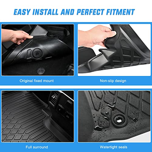 Nilight TPE Floor Mats for 2021 2022 2023 Hyundai Santa Fe 5 Seat (Non-Hybrid),All Weather Custom Fit Heavy Duty Floor Liners - color: 2021-2024 Hyundai Santa Fe