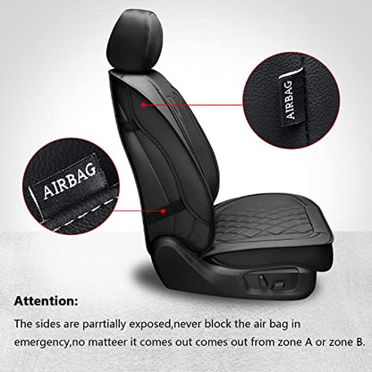 MIROZO Truck Seat Covers Full Set for Ram, Waterproof Ram 1500 Seat Cover Leather Seat Cover Compatible with 2009-2026 Ram 1500/2500/3500 Crew Quad Cab Pickup with Split Curved Bench 40/60,Black - color: Black, size: FullSet（Curved Back）