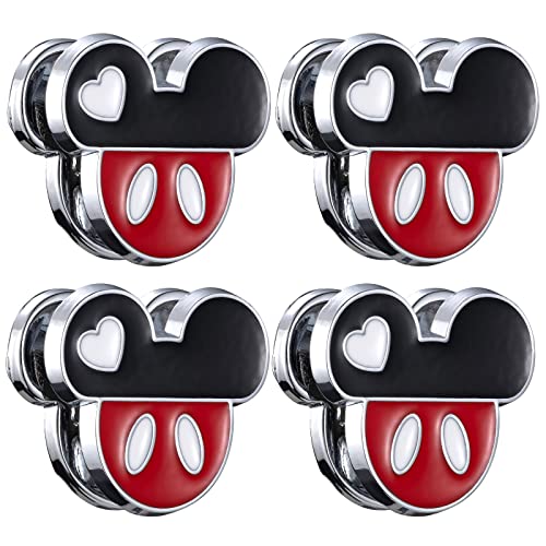 Pangpai 4 Pcs Cute Rhinestones Car Organizer Interior Accessories, Car Dashboard Decorations Hook for Purse Umbrellas Grocery Bags Handbag - color: mickey 4pcs