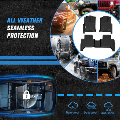Nilight Floor Mats for Toyota Tacoma Double Cab 2005 2006 2007 2008 2009 2010 2011 2012 2013 2014 2015 All Weather Custom Fit Heavy Duty Floor Liners - color: 2005-2015 Toyota Tacoma|Double Cab