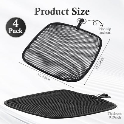 4 Pcs Summer 3D Air Mesh Seat Cushion Cool Pad,Universal Breathable Cooling Cushions Seats for SUV Truck Van Pickup Office Chair Home Wheelchairs,17.75" x 17.75"