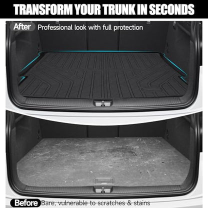 MOOREVER® Cargo Liner for 2017-2025 Mazda CX-5 TPE Trunk Mat - All-Weather Heavy Duty 3D Custom Fit 2017 2018 2019 2020 2021 2022 2023 2024 2025 Mazda Car Accessories Rear Back Cargo Tray Black - size: 1PC (Cargo Liner), style: 2017-2025 | For Mazda CX-5