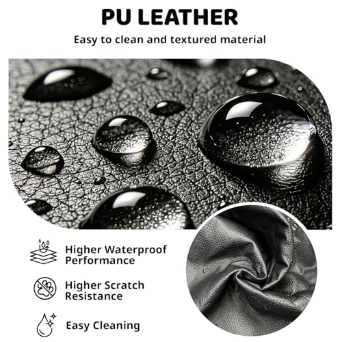 Dog Car Seat Cover for Back Seat,Waterproof PU Leather Hard Bottom Car Seat Cover for Dogs,Non-slip Backseat Dog Cover with Upgraded Door Protection Flap 52×25in,Dog Hammock for Car SUV Small Trucks - size: M