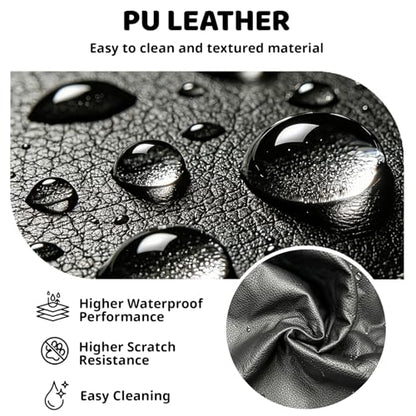 Dog Car Seat Cover for Back Seat,Waterproof PU Leather Hard Bottom Car Seat Cover for Dogs,Non-slip Backseat Dog Cover with Upgraded Door Protection Flap 52×25in,Dog Hammock for Car SUV Small Trucks - size: M