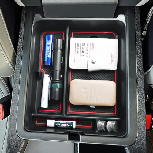 EDBETOS Center Console Organizer Compatible with 2023-2026 Honda Pilot, 2024 2025 2026 Honda Ridgeline/Passport Insert Tray Secondary Storage Armrest Box ABS Plastic Material, Red - color: Red