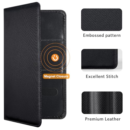 CoBak Car Registration and Insurance Holder - Vehicle Glove Box Car Organizer,Auto Truck Comparment Accessories Case with Magnetic Closure for Driver License,Cards - color: L-Carbon Black
