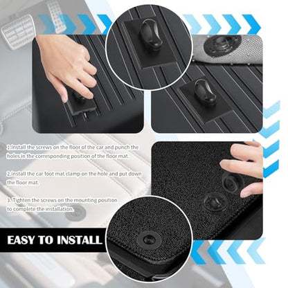 4PCS Car Mat Clips,Portable Floor Mat Clips for Floor Mats Anti-Slip & Securely Fastening,Universal Car Floors Mats Retainer Cars Interior Accessories for Cars Carpet