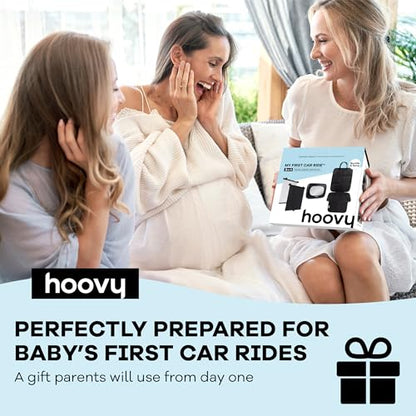 Hoovy My First Car Ride™ 3-in-1 Baby Car Essentials Bundle, Roller Sun Shades, Rear-Facing Mirror, and Seat Protector