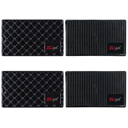 Sticky Dash Pad (4 Pack), Removable and Traceless Car Dashboard Mat with Heat Resistant, Sticky Non-Slip Dashboard Gel Pad for Cell Phone, Sunglasses, Keys, Coins and More (Size: 5.9" x 3.5")