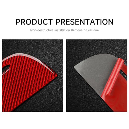 Car Copilot Glove Box Cover Decals for 2011-2020 Dodge Durango Accessories Carbon Fiber Interior Stickers, Red - color: Copilot Glove Box Trim
