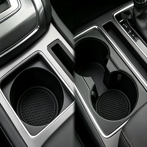 Cup Holder Inserts for Car, Car Coasters for Cup Holders, Silicone Anti-Slip Car Cup Coasters, Universal Auto Accessories for Your Car, Cute Car Decorations for Women, Easy Clean Set（Black） - color: Black