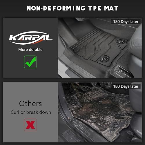 KARPAL Floor Mats Fit for Toyota 4Runner 2025 2026 5-Seat (NOT fit Hybrid/7-Seat), Custom Fit All Weather TPE Floor Liners, 1st & 2nd Row & Cargo & Backseat Mat, 4 Runner TRD/SR5/Limited Accessories - style: 2025-2026 | For Toyota 4Runner (Not Hybrid) | 1