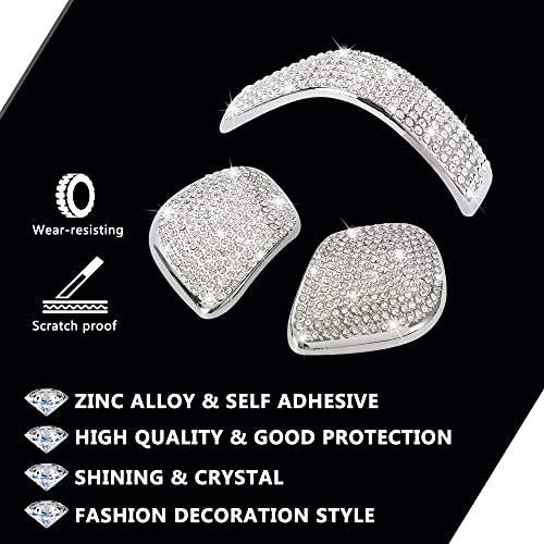 TOMALL Bling Gear Shift Knob Cover Compatible With VW Jetta Beetle Atlas Tiguan - Bling Panel Trim Shiny Accessory Interior Lever Cover With Crystal Rhinestones Decorations for Car