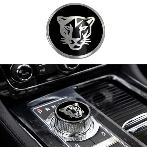 MAXDOOL Panel Frame Cover Trim Accessories Gear Shift Knob Cover Decoration Trim Emblem Sticker Compatible with Jaguar XF XE XJ F-Pace (Style A Black) - color: Style A Black