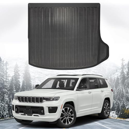 Premium Cargo Liner for Jeep Grand Cherokee 5 Seat Model Trunk Layout Behind 2nd Row 2022-2026 - 100% Protection - Car Trunk Mat - All-Season Cargo Mat - 3D Shaped Laser Measured Trunk Liners