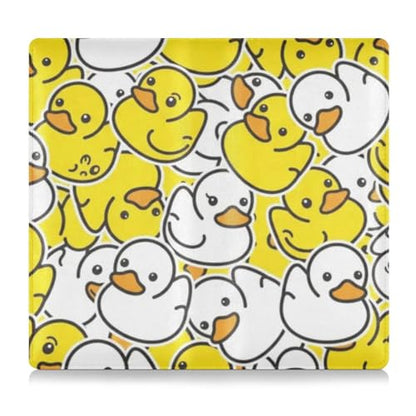 linqin Car Registration and Insurance Card Holder, Rubber Duck Yellow White Glove Box Organizer Card Document Wallet - color: Rubber Duck Yellow White