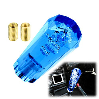 EZAUTO WRAP Shift Knob Stick Crystal Transparent Bubble Blue Throw Gear Shifter 10cm - color: Blue, size: 10cm
