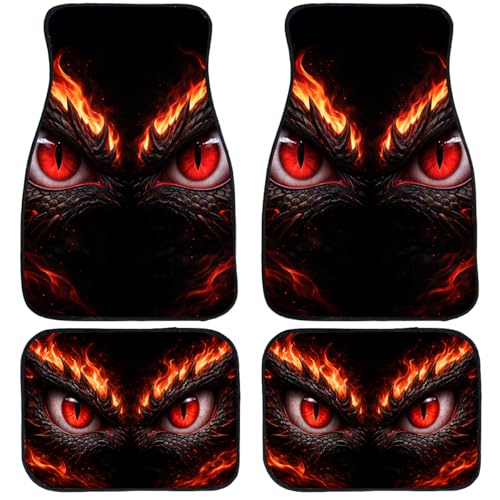 Dragon Eyes Car Floor Mats Set of 4 Animal Automotive Foot Mats Rugs Carpet for Car Non-Slip Auto Car Accessories Universal Fit for Car SUV Truck Van - color: Dragon Eyes