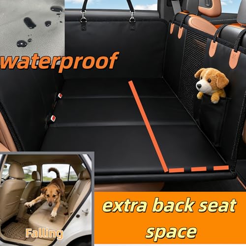 Dog Car Seat Cover, Back Seat Extender & Dog Hammock for Car, PU Leather Waterproof Pet Seat Cover, Nonslip Backseat Protector for Large Dogs - size: PU Leather
