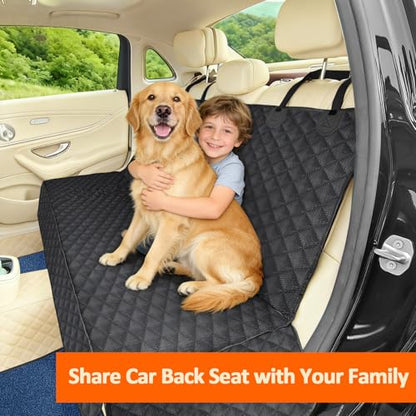 Dog Car Seat Cover for Back Seat Pet Cover for Dogs, Waterproof Nonslip Car Seat Covers Protector Scratchproof Pet Bench Seat Covers for Cars Large Sedan & Large SUV