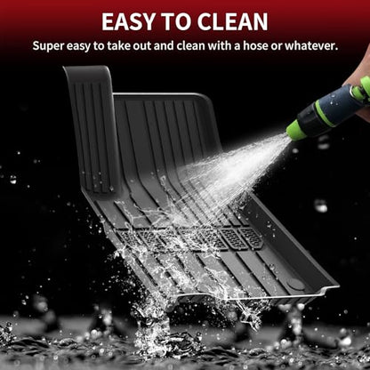 LASFIT Floor Mats for Jeep Grand Cherokee L 2021-2025 2026 (ONLY for 6-Passengers Without Center Console) All Weather TPE Custom Fit Car Mats Floor Liners 1st & 2nd & 3th Row, Black - style: Grand Cherokee L 6-Seat 2021-2026 Floor Mats