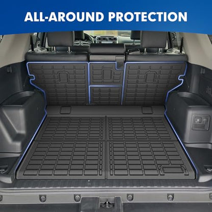 Mixsuper Cargo Liner for Toyota 4Runner 2010-2024 5 Seater (No 3rd Seat or No Sliding Cargo Deck), All Weather Cargo Mat Backrest Mat TPE Back Seat Cover Protector for 4Runner Accessories - size: 10-24 |4Runner| Cargo & Backrest Mat
