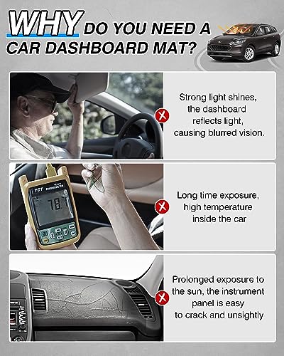 CARTIST Dash Cover Vehicle Specific Fits for Ford Escape 2020-2025 2026 (Without HUD), Dashbpard Cover for Escape Accessories Non-Slip Anti-Glare (Gift) - size: Ford Escape 2020-2026 (Without HUD)