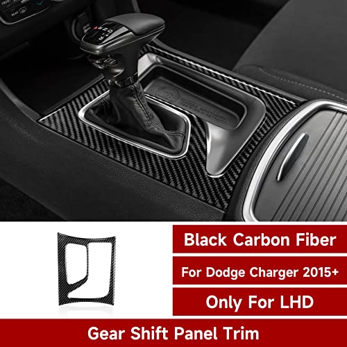Car Gear Shift Panel Decals for Dodge Charger 2015 2016 2017 2018 2019 2020 2021 2022 2023 Accessories Carbon Fiber Interior Stickers - color: Gear Shift Panel-outer