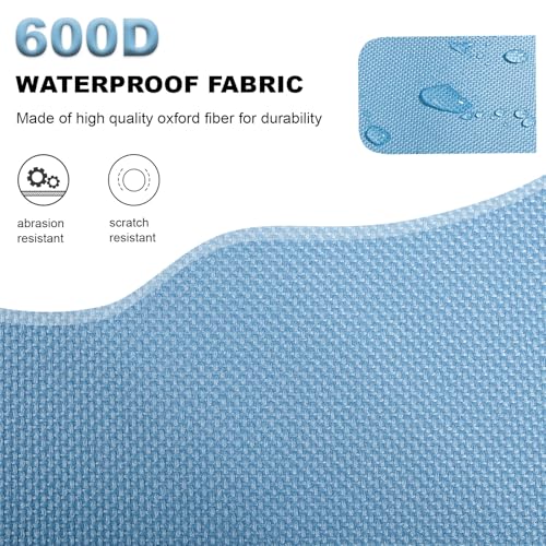Car Trunk Organizers and Storage Collapsible Multi Compartment Container Box, Adjustable Car Accessories for SUV Sedan Truck, Large Size, Light Blue - color: Light Blue, size: Large