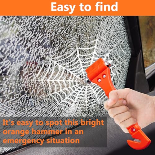 Car Window Breaker Hammer and Seat Belt Cutter 2-in-1, Emergency Escape Tool, Safety Glass Breaker, Automotive Safety Essentials and Accessories, 4 Packs - color: 4 Packs