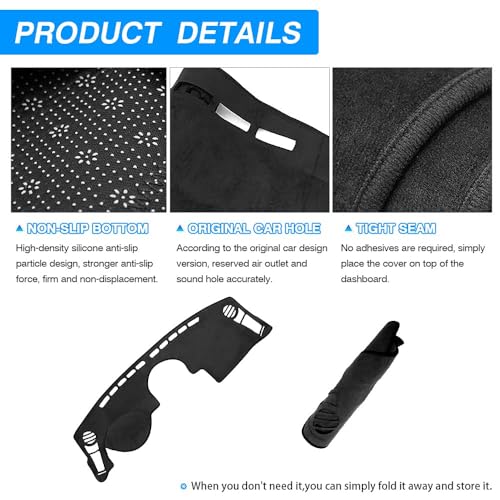 CARTIST Soul Dash Cover-Dashboard Cover for 2010 2011 2012 2013 Kia Soul No Glare Pad Dash Mat for Soul Interior Accessories[Non-Slip and Sun Protection] - size: Dash Mat for Kia Soul