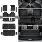 Floor Mats Cargo Mat Set for 2022-2025 2026 Mitsubishi Outlander (Not Fit Sport or PHEV), All Weather TPE Backrest Mat Trunk Mat Cargo Liner Accessories(Floor Mats+Backrest Mats+Cargo Mat)