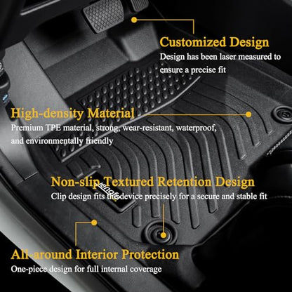 Jenofa-Car Floor Mats for Jeep Compass 2017-2026 All Weather Floor Mats Set Custom for Jeep Compass Full Set Waterproof Durable Floor Liners Car Mat for Compass Accessories 2025 - style: 3|For compass|2017-2026|Set