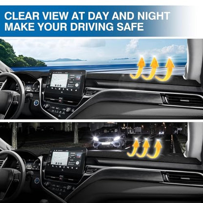 KUST Black Dash Cover for Toyota Camry 2018-2022 2023 2024 (L, LE, SE, XLE, XSE, XLE V6, XSE V6) (Without HUD) Polyester Dashboard Cover Non-Slip Interior Accessories for Camry No Glare - size: For Camry 18-24