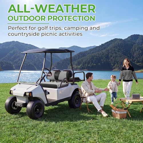 10L0L Golf Cart Seat Covers, Super Comfort Cooler Than Vinyl Seat Cover, Front and Rear Seat Cover for Yamaha EZGO Club Car, No Drilling Breathable Mesh Bench Seat Blanket, Machine Washable - color: Light Gray, style: Front Seat - For EZGO TXT & RXV & Clu