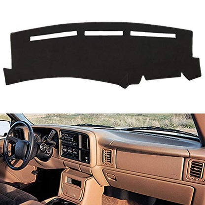 Dashboard Cover for Chevrolet Silverado 1500 2500 3500 1999-2006 Avalanche Chevy Tahoe Suburban GMC Sierra Yukon Dash Cover Mat(Premium Carpet, Black) - color: Black