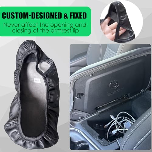 Center Console Cover for Dodge Challenger 2015-2023 - Anti-Scratch Armrest Cover for Dodge Challenger 2015 2016 2017 2018 2019 2020 2021 2022 2023 Interior Accessories - size: 3) 15-23 |Challenger| Black,W/ Logo, Thin Size