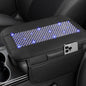NBTEPEM Bling Car Armrest Cover, Universal Microfiber Leather Center Console Cover with 2 Pockets, Rhinestone Car Armrest Cushion Protector, Bling Accessories Interior for Most Vehicles (Blue Diamond)