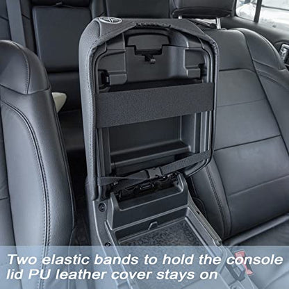 Center Console Armrest Cover Compatible with Jeep Wrangler JL/JLU 2018-2024 2025 2026 and Jeep Gladiator JT Truck 2020-2023 2024 2025 2026, Accessories PU Leather Cushion Protector Pad(Not for JK/JKU)