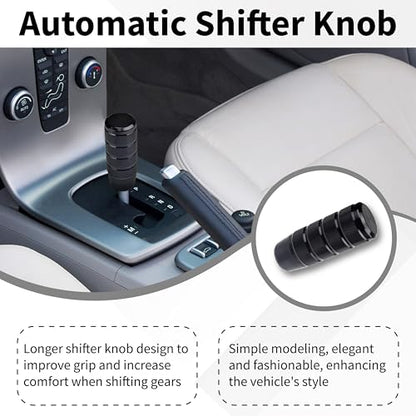 ecocstm Car Shifter Knob, Aluminum Gear Shift Style Knobs, Car Accessories 3.74" Black Shift Knob with 3 Threaded Adapters M8 M10 M12 x 1.25 Fit Universal Manual Transmission, Automotive, Trucks - color: Black