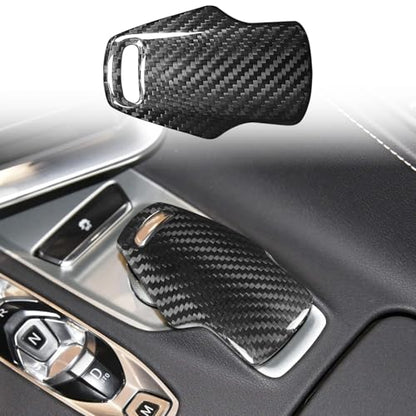 Compatible wth Carbon Fiber Gear Shift Knob Head Cover Automotive Shift Lever Modified Decoration for Chevrolet Corvette C8 2020 2021 2022 2023 2024 (Black)