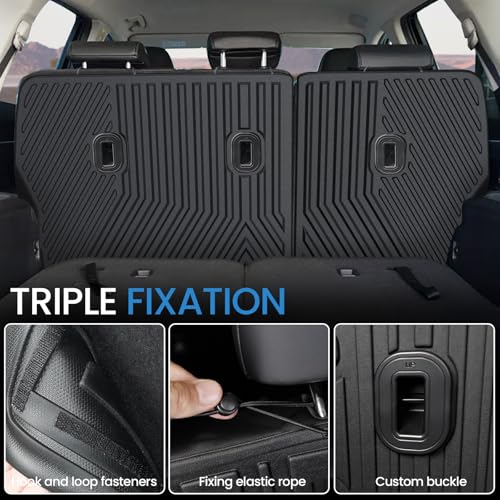 Backrest Mats Kick Mats for 2021-2024 2025 2026 Kia Sorento 7 Seats Bench Seat Car Mat Accessories, All Weather TPE Seat Back Cover Protector(2nd Row Kick Mats 7 Seats)