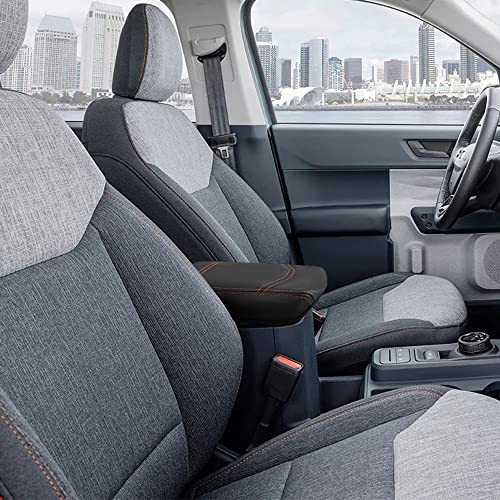 Center Console Armrest Cover Fit for Ford Maverick 2022-2025 2026 Accessories, Comfort Armrest Pad Console Lid Cushion Vegan Leather Regular Thick (Black) - size: 6) 22+ |Maverick| Black, Regular