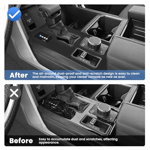 Autorder Central Control Gear Shift Panel Trim Cover for 2022 2023 2024 2025 2026 Toyota Tundra/Sequoia Accessories,Silicone Dashboard Gear Shift Cover Panel for Scratch & Dust Resistant - Black - size: 2022-2026 Toyota Tundra/Sequoia